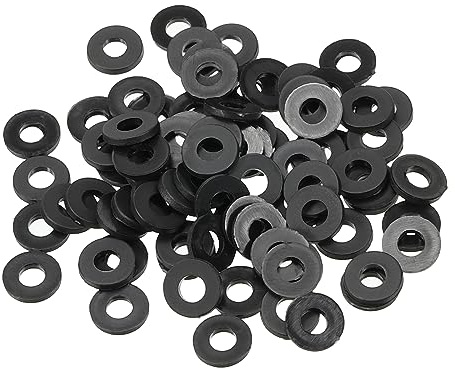 PATIKIL Nylon Rondella Piatta M3 3x7x1mm (IDxODxT) Nero 150pz | Guarnizione Distanziatore, Guarnizione Ring, per Rubinetto Tubo Acqua Tubo Dispositivo di fissaggio Bullone