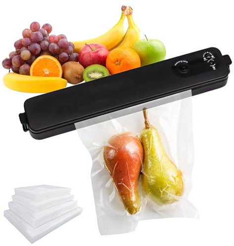 Envasadora al vacío, máquina de sellado al vacío con 100 bolsas de vacío, sellador al vacío, máquina de sellado al vacío para alimentos secos y húmedos