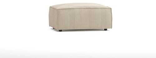 S-Style Möbel Nante Hocker Sitzhocker Puff Pouf Fußhocker Gepolstert Sitzpouf Polsterhocker für Wohnzimmer Schlafzimmer 93 x 77 x 46 cm Beige
