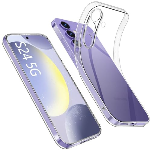 Qasyfanc Kameraschutzhülle Kompatibel für Samsung Galaxy S24, Dünne Weiche Silikon Handyhülle Samsung S24 5G Transparent Anti-Kratzer, Durchsichtig