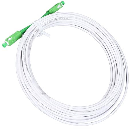 PerGar Cavo Internet in Fibra Ottica SC APC da 15 Metri, Set di Cavi di Prolunga per Modem Ottico, Cavo Patch SC Monomodale Armato con Connettore (SC APC 5 metri / 16,4 piedi)
