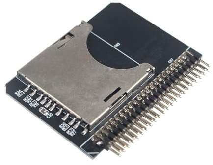 HALJIA Adattatore da scheda SD a IDE da 6,3 cm a scheda di memoria SD SDHC SDXC MMC a IDE 43 maschio a 44 pin, compatibile con sistema DOS Wince Win98 XP Vista NT WIN7 8 10 LINUX