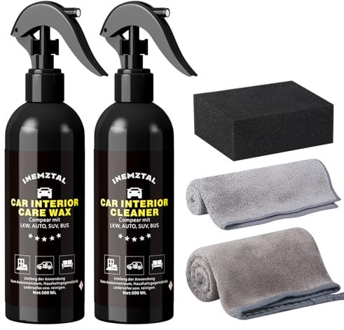 Set di pulizia professionale per interni auto, pulizia profonda dei pori di tutti i materiali installati nel veicolo, contiene 300 ml, detergente per interni da 300 ml, per la cura degli interni