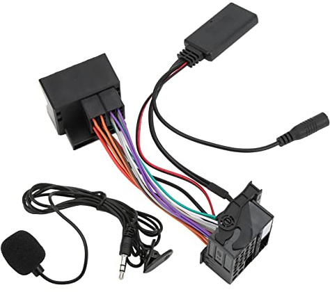 Bluetooth-Auto-Adapter, Aux-Bluetooth-Adapter, ABS-Auto-Bluetooth-Adapter, Einfache Installation für RCD310 RCD510 RNS510 (mit Netzkabel)