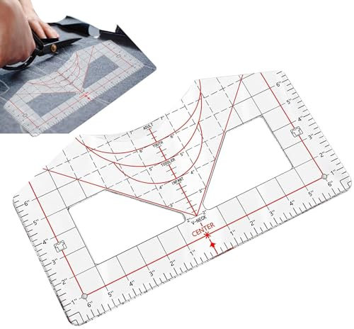 T-Shirt-Lineal Messwerkzeug für T-Shirts Acryl Hitzepresse-Lineal Zentrierführung Positionierhilfe Vinyl Ausrichtungswerkzeug für