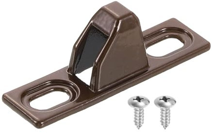sourcing map Serratura per porta scorrevole, 5,3 x 1,4 cm, in lega di zinco, per porte scorrevoli, con vite di montaggio, per varie porte scorrevoli del patio, marrone
