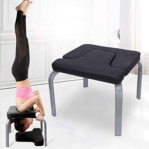 Yoga Kopfstandhocker - Yoga Stuhl für Training & Fitness, ideal für Körper und Geist Entspannung, Heimgebrauch, verstellbares Design für Komfort und Stabilität, Schwarz