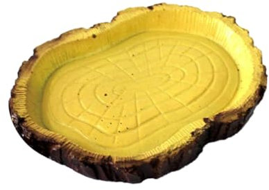ibasenice Reptilienfutternapf Aus Resin Kleine Terrarien-Schale Mit Rockigem Design Für Reptilien Schildkröten Echsen Robust Und Leicht Zu Reinigen Zubehör Für Schildkröten-Terrarium