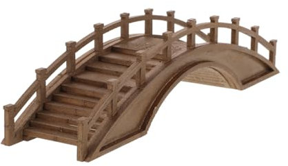 OUNONA Miniatur Holzbogenbrücke Deko Für Garten Und Miniaturlandschaft Stabiles Holzmaterial Detailgetreues Design Mittelgroße Dekorative Brücke Für Teich Und Wohnkultur