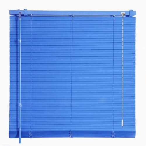 Cortina Estores Persiana de Aluminio, Persiana Veneciana para Ventanas,Privacidad, Protección contra la luz y el Deslumbramiento, Personalizable Azul (50×90cm)