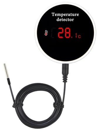 WAFOHSR Poolthermometer Temperatursensor 300 cm Drahtsonde Digital Smartlife Thermometer Smart Home Wasserpool Thermostat Fernalarm Einfach Zu Bedienen