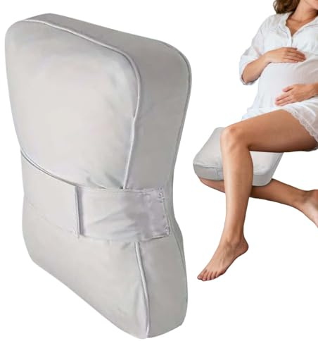 Liakyunf Almohada de pierna para dormir de lado, cojín de cama transpirable con correa, almohada entre las piernas para dormir de lado, para espalda, caderas, articulaciones, rehabilitación de
