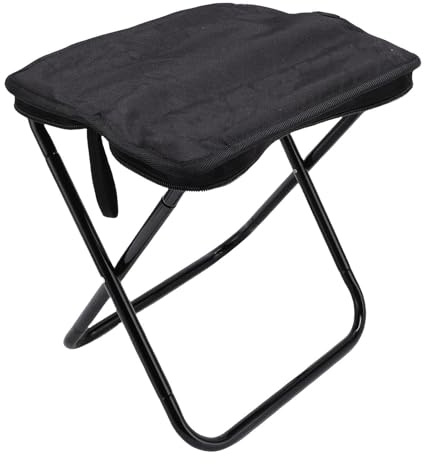 Luocute Vikbar Campingpall, Bärbar Lättvikts Aluminiumlegering X Rampall med Ventilerande Säte i Polyesterfiber, Campingstolar för Utomhusresor Fotvandring Fiskestrand