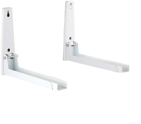 Lastdaytime Étagère murale pour micro-ondes en acier inoxydable avec design pliable et réglage télescopique pour un placement optimisé du four (blanc)