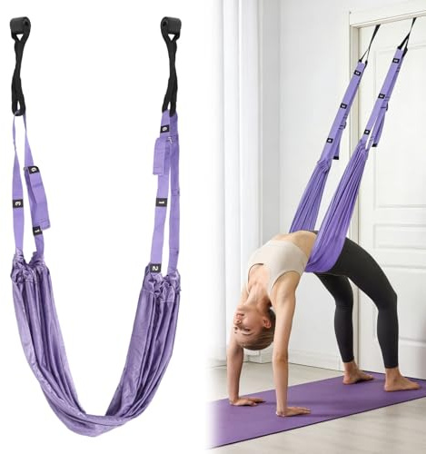 Aerial Yoga Amaca, Cintura per Yoga Altamente Elastica da Appendere, Amaca Antigravità in Nylon perYoga, YogaSwing per Ginnastica Danza Classica Acrobatica Pilates