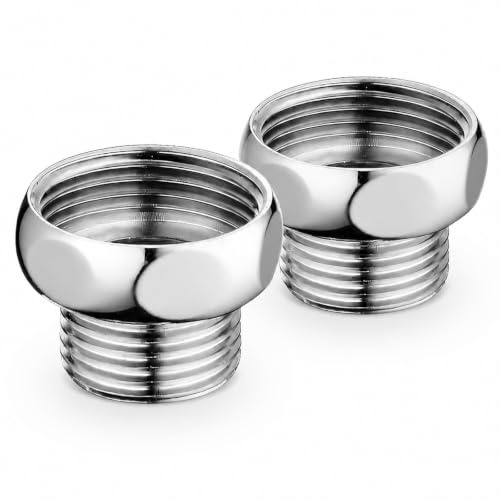 Shower Hose Adapter - 2 Pack G3/4 Female to G1/2 Male Chrome Reducer， for Shower Head & Tap Connection， Secure Plumbing Adapter for Bathroom
