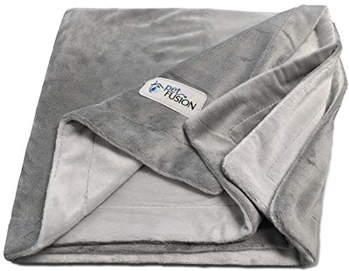 PetFusion Premium Dog & Cat Blanket | Ultra Soft Pet Blanket Available in Plush or Quilted; 2 Colors (Grey; Brown) | Perfect for Small Dogs & Large Dogs