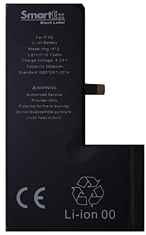 Smartex® Black Label Battery compatible with iPhone XS - 2658 mAh | 2 Years Guarantee