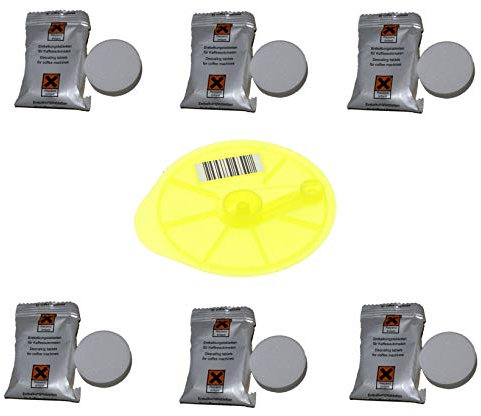 Find A Spare Tass.imo 6 Descaling Tablets & 1 Service Cleaning DISC Disk Bosch DESCALER KIT