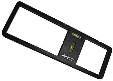 Innox Electrical Socket Back Box Cutting Template - with Vertical and Horizontal Spirit Levels I Electricians Tools I Double Plug Sockets I Double Socket Back Box I Spirit Level (Black)