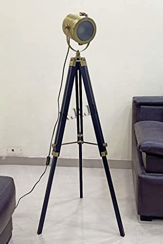Nautical Replica Hub Lampadaire trépied industriel pour salon, trépied satellite moderne pour décoration rustique, éclairage de cinéma