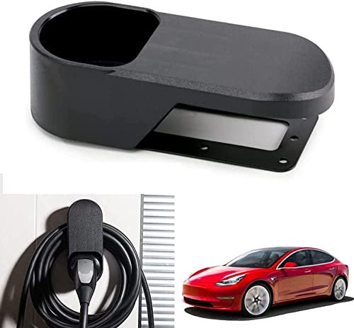 Wall Mount Car Charger Cable Organizer Holder for Tesla Model 3, Charging Cable Holster Long Cables Bracket Hanger, No Drilling Or Screw Installation