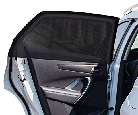 2-Stück Große 105-135CM Autofenster Sonnenschutz Auto, atmungsaktive Mesh-Fensterabdeckung für Camping, Seitenfenster-Bildschirm für Van, Camper, SUV