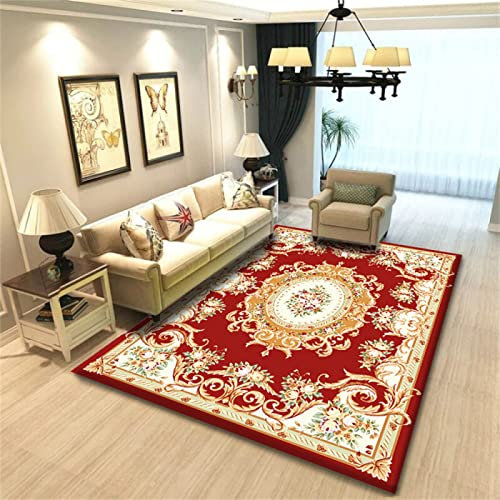 DJHWWD Balkonteppich Outdoor rot Teppich Mädchen Outdorr Teppich Wohnzimmer-Schlafzimmer-Dekoration Im Chinesischen Stil 160x230cm webteppich Teppich dunkel
