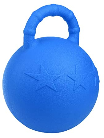 Folpus Pelota de Juego Goma, Pelota de Juguete para Perros, Pelota de Caballo para Entrenar Caballos, Accesorios de Juego, Azul Real