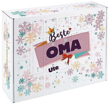 Herz & Heim® Adventskalender zum Befüllen für die Beste Mama mit Personalisierung Oma