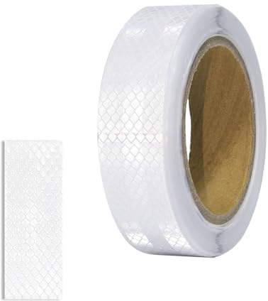 XFXIA Ruban Adhésif Réfléchissant Blanc 8CM*3CM/10M, Résistant à l'Eau, pour Véhicules, Extérieur, Voitures