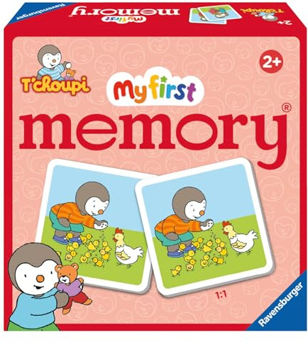 Ravensburger - Pedagogiskt spel - Mitt första minne® - T'Choupi - Ett första pedagogiskt spel som kombinerar observation, förening och memorering - Från 2 år gammal - 22464