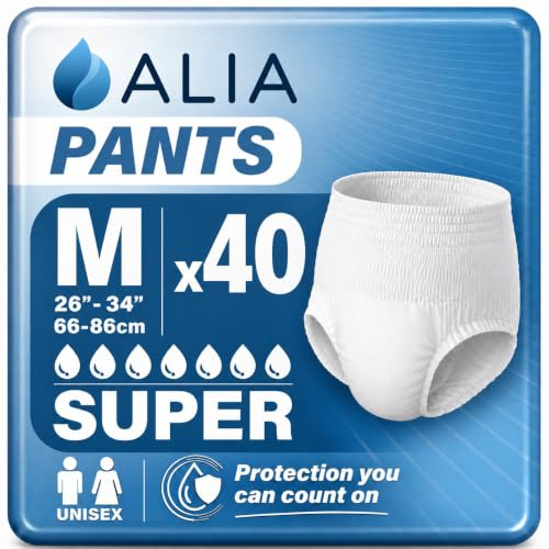 40 x ALIA Super Medium Incontinence Pull-Ups | High Absorbency | Unisex