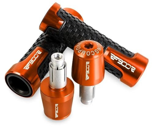 Motorrad Lenkergriffe Griffe for Suzu&ki RF900 RF900R RF 900R 1994 1995 1996 1997 CNC Hndlebar Grips Ends Weight Handle bar Grip end Anti Vibration Silder (Color : A-ORANGE)