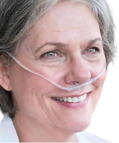 Soft Nasal Cannula with 4ft Tubing | Comfortable Oxygen Accessory with Curved Prongs & Flexible Tubing | Lightweight Design for Everyday Oxygen Use