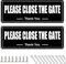 Rust Free Aluminium 2PCS Close the Gate Signs, Waterproof, UV Resistant for Outdoor Gate Wall Fence