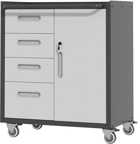 BIZOEIRON Metal Storage Cabinet for Garage, Tool Cabinet, Utility Cabinet