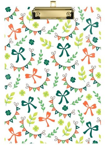 Happy St Presse-papiers à clip Format A4 31,8 x 22,9 cm Planchette à pince de menu avec clip discret pour médecin bureau réunion