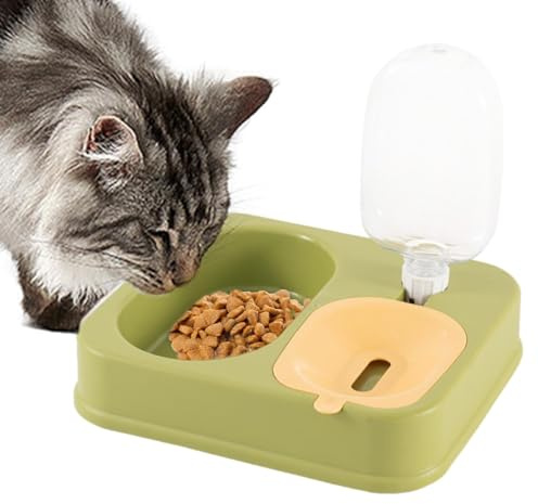 Automatiska hundmatare, kattmat och vattendispenser set – automatisk matdispenser med vattenskål – kaninmat vattendispenser set, pla