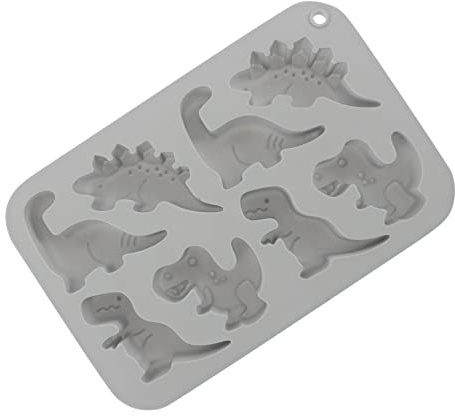 Cabilock Molde De Silicona Para Repostería De Dinosaurios Con Cavidades Antiadherente y Seguro Para Hacer Chocolate Dulces Fondant y Bizcochos Para Hornear Casa y Regalo Diy