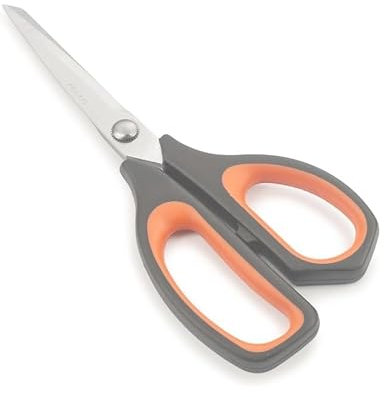 Tijeras Multiusos de 24cm con Hojas Afiladas de 2,5mm de Grosor, Mangos de Fácil Agarre para Manualidades Escolares Oficina - para Diestros/Zurdos