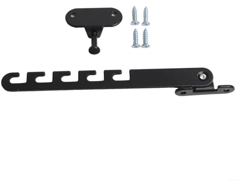 Fermaporta per finestre pieghevoli con regolazione a vite, in acciaio al carbonio, previene i danni da correnti d'aria e consente il controllo del flusso d'aria (nero)