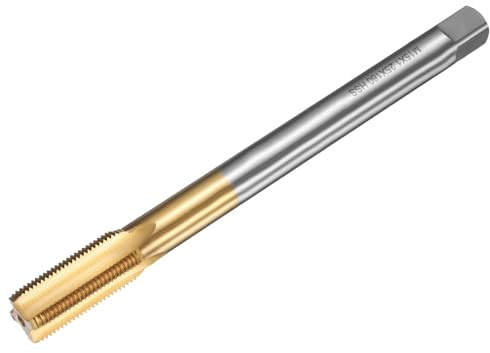 sourcing map Metric Thread Tap M15 x 1.25 H2 160mm Straight Flute Screw Thread Milling Machine Taps Threading Tapping Repair Tool