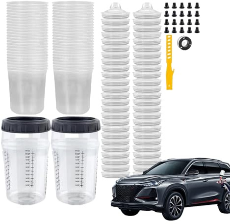 Ruwshuuk Automotive - Vaso medidor de mezcla de colores, 165 ml, almacenamiento compacto para manualidades, renovación y reparación