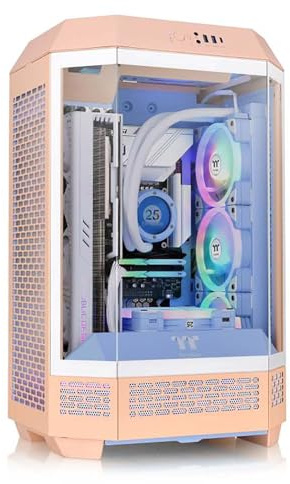 Cajas For PC, Cajas For PC Gaming De Torre Media M-ATX/ITX - Puertos Frontales USB 3.0/Tipo-C - Panel De Vidrio Templado Panorámico - Diseño Exclusivo(A)