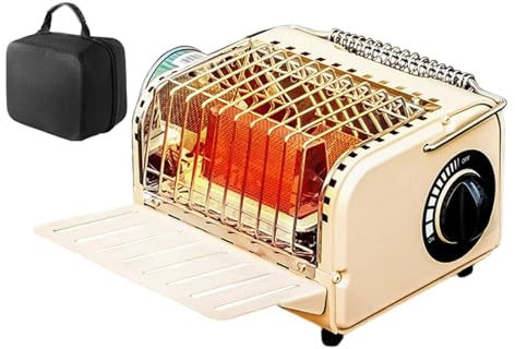 Eojpdji Stufa Per Tenda,Stufa A Gas 1200W Con Borsa Di Stoccaggio,Riscaldatore Per Cucina Da Viaggio - Per Esterno Campeggio Escursionismo Inverno Libero Picnic Viaggio