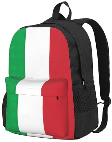 Yyoretp italy flag Print Casual Backpack for Women and Men,Large Capacity Travel Work Computer Backpacks