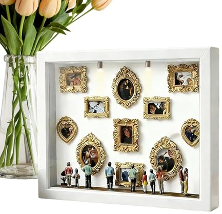 Pequeña Cajas De Sombra De Museo DIY, Mini Figura Decoración Recuerdo, Museum of Us Marco Personalizado para Parejas, para Bodas, Cumpleaños, Fiestass, Hogar, Apartamento, Hotel, Dormitorio, Salón