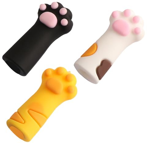 HINTRMENT Funda de Silicona para Tijeras de Cutículas y Uñas, 3 Piezas Reutilizables para Herramientas de Manicura y Pedicura, Protección Segura y Cómoda Color Aleatorio