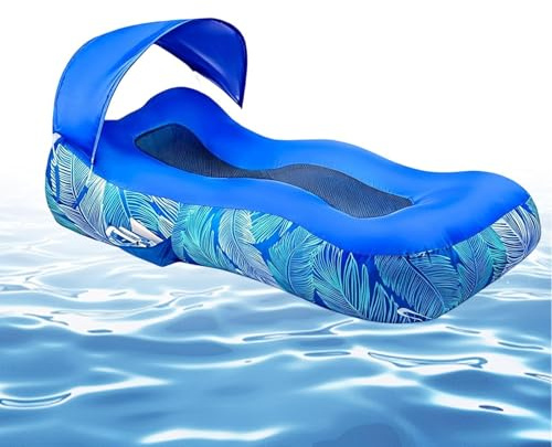 Generisch Aufblasbarer Lounger Camping-Liegebett mit Sonnenschutzdach